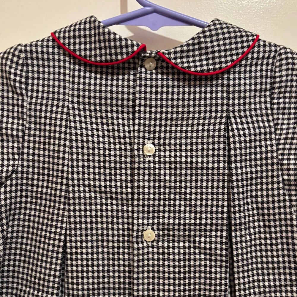 Houndstooth 2T Luli & Me dress with red piping - Picture 3 of 6